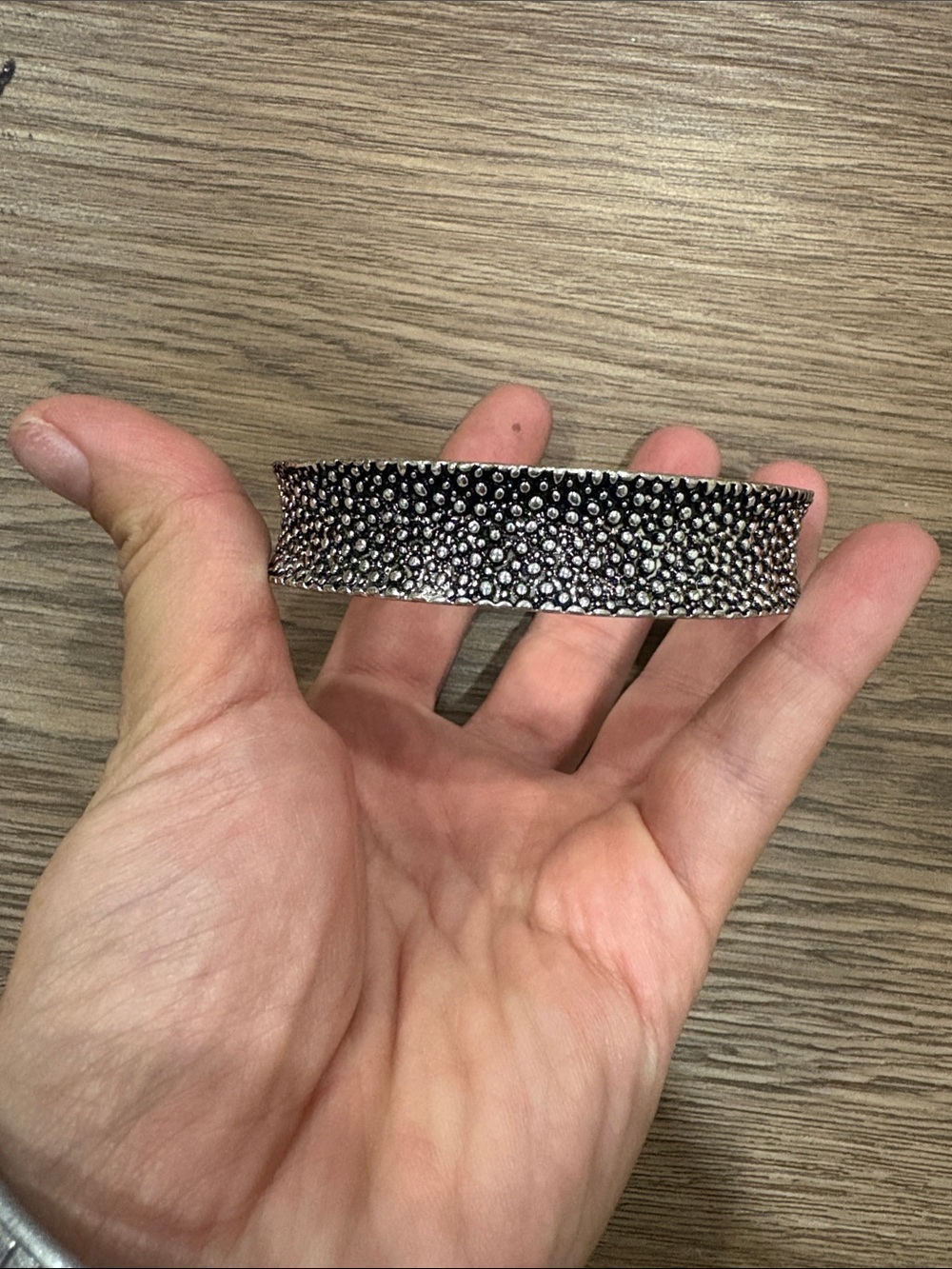 Statement‎ Gunmetal Beaded Cuff Bracelet - Women Accessories
